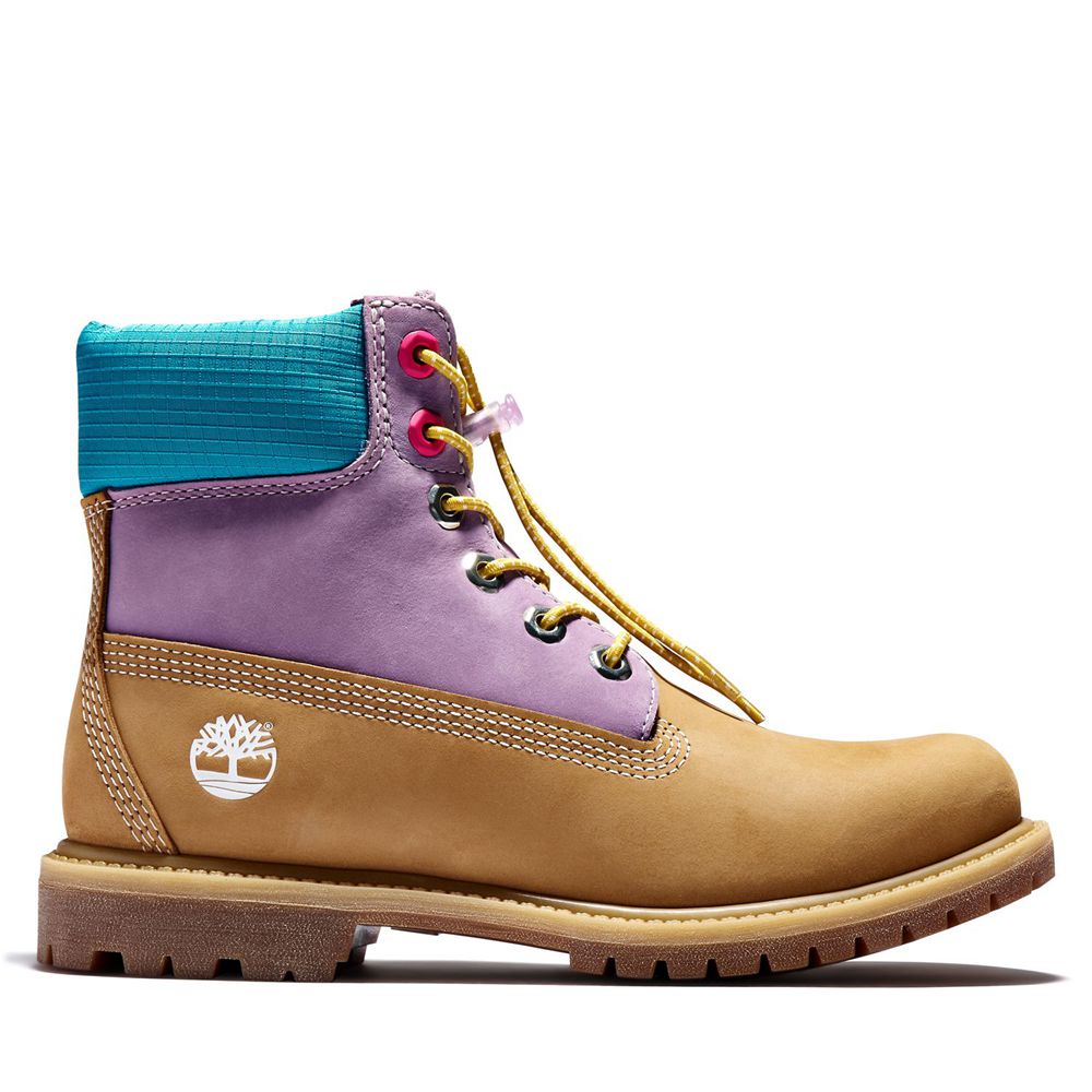 Bocanci 6-Inch Timberland Dama Maro/Violet - Premium Waterproof - Romania - DBZMOI503